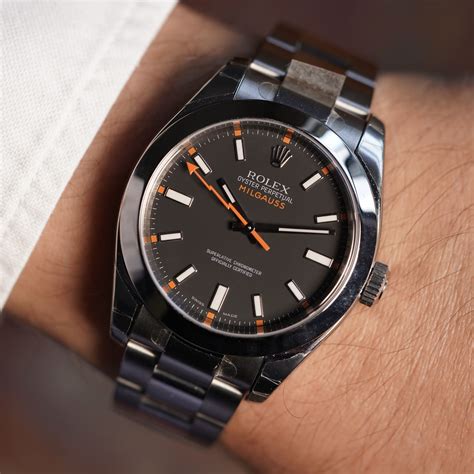 rolex milgauss arabic dial|Rolex Milgauss black dial price.